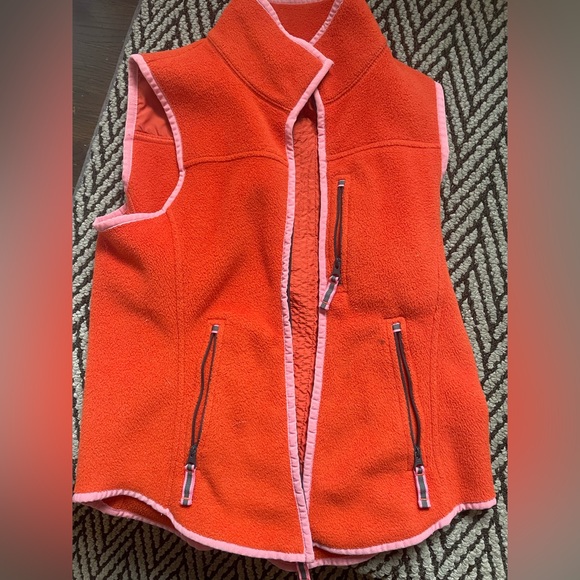 Jcrew women fleece polortec in color orange - Picture 1 of 5